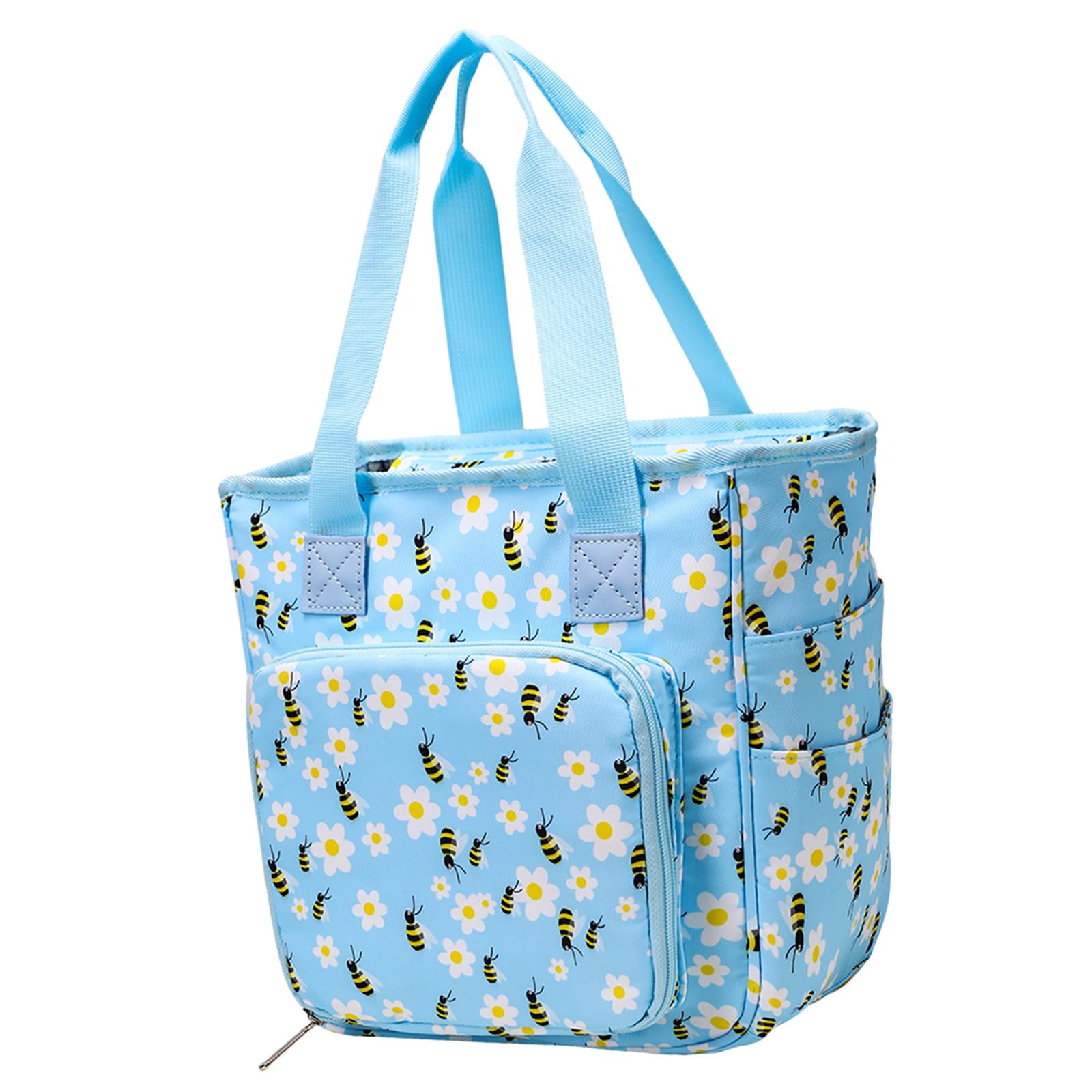 FVDPWYE Knitting Tote Bag Organizer Bag Only Crochet Supplies Portable for Knitting 600D