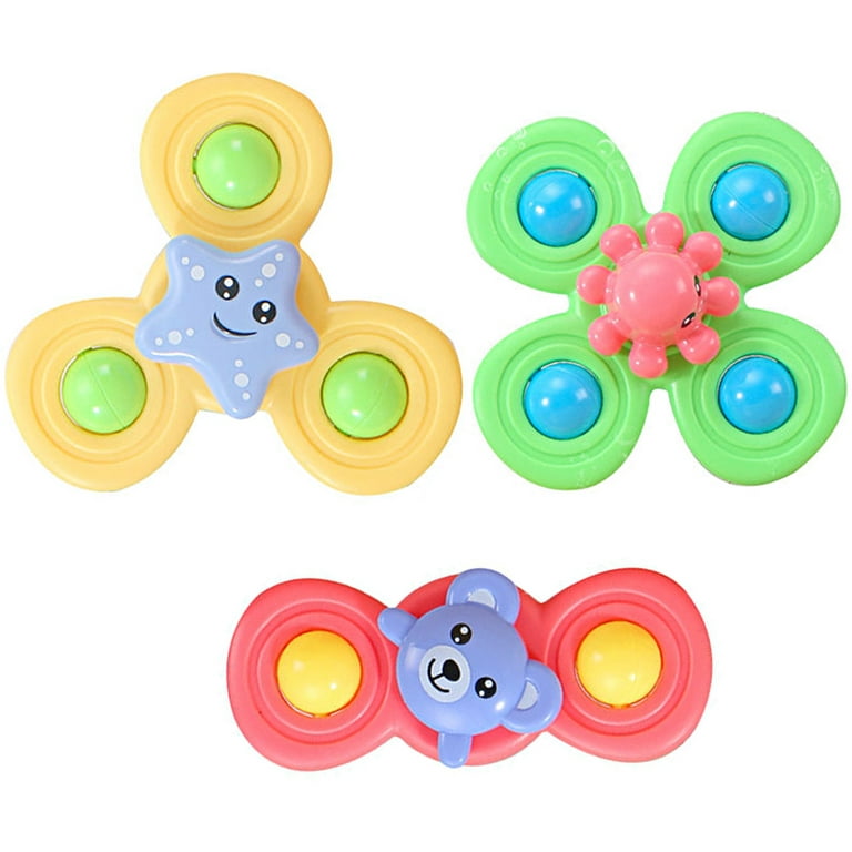 Ventouse Spinner Top Toy, Animal Funny Spinner Toys Turntable Finger  Spinning Windmill Toys, Baby Bath Toys Fidget Spinner Anti Anxious Stress  Fidget Toys (3 Pcs) 