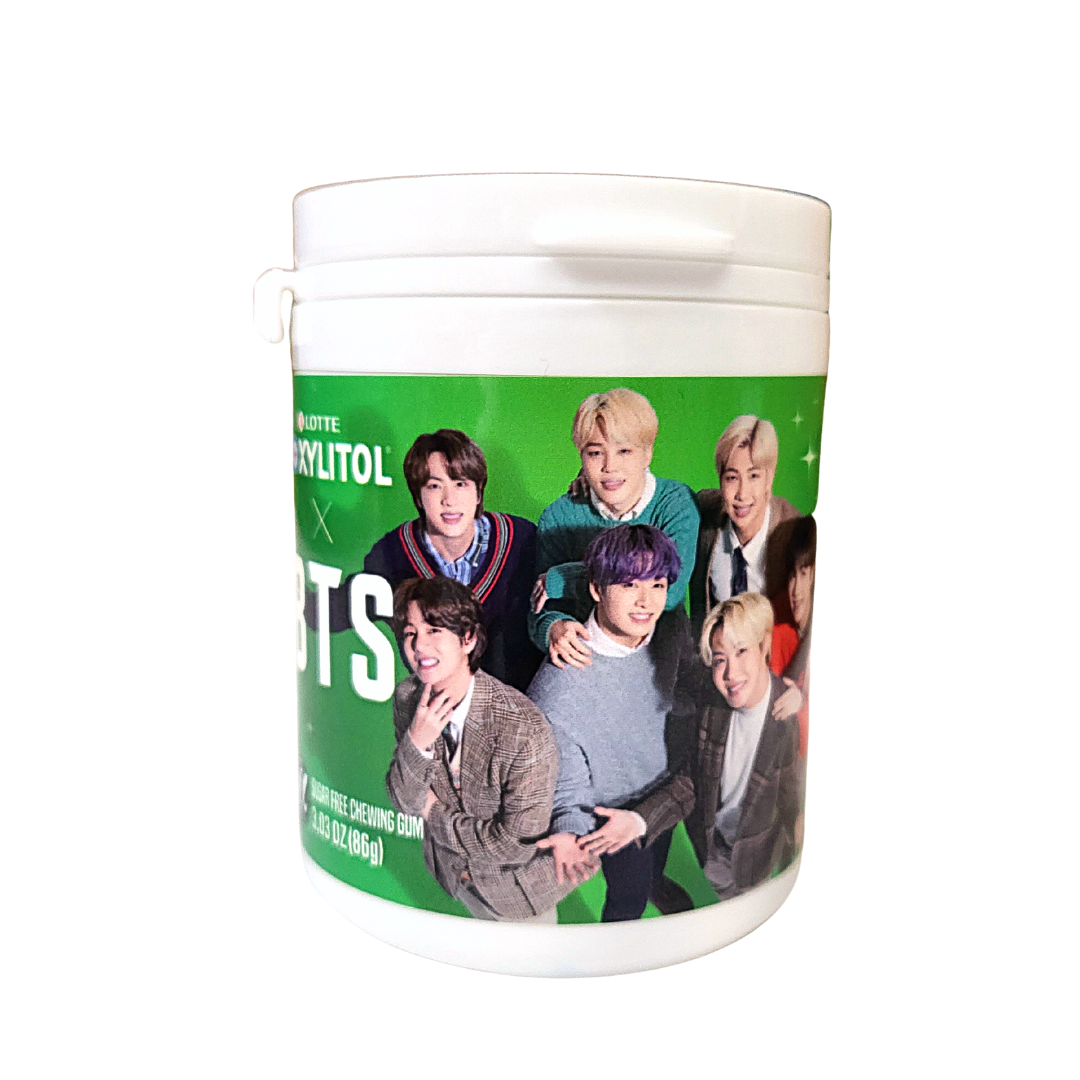 BTS LOTTE Xylitol Alpha Chewing Gum Gift Box (86g, Original Aloe Vera Fresh Power Mint Flavors