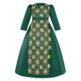 thumbnail image 1 of Jizyo Robe Maxi Abayas Musulmanes pour Filles une Pièce Manches Longues Robe de Prière Islamique Robe Caftan Arabe Vert Noirâtre 110/4Y, 1 of 7