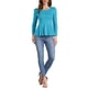 thumbnail image 2 of INSPIRAR CHIC Camisetas de Mujer de Manga Larga con Cuello Redondo Camisas Peplum Casual S Azul Lago, 2 of 6