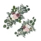 thumbnail image 2 of Guirnalda de flores artificiales para arco de boda, flores falsas, guirnalda floral hecha a mano Rosa, 2 of 7