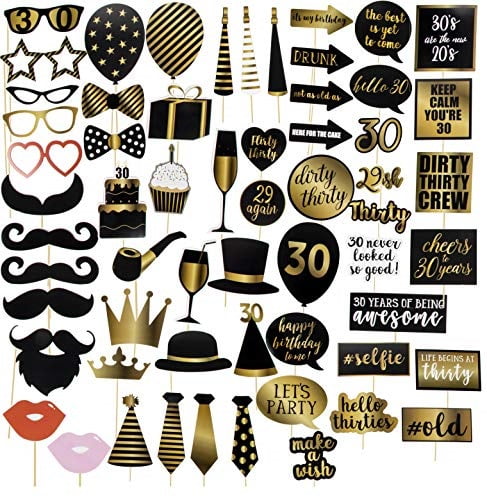 birthday party photo booth props