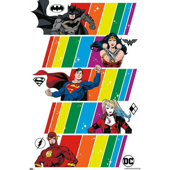 DC Comics Justice League - Pride Wall Poster, 14.725" x 22.375"