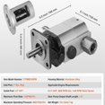 thumbnail image 3 of Hydraulic Wood Log Splitter Pump Kit, 13 GPM, 2 Stage 4000 PSI Aluminum Hydraulic Gear Pump, with Coupling Installation Base 1/2'' NPT Outlet 3600 RPM, for Small Engine Mounting Log Splitter, 3 of 7