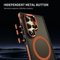 thumbnail image 2 of Magnetic for Samsung Galaxy S24 Ultra Stand Case [Compatible with MagSafe] [Military Grade Drop Protection] [Lens Folded Bracket] Slim Grip Matte Shockproof with Anti-Fingerprint Phone Case,Orange, 2 of 8