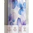 thumbnail image 6 of Purple Blue Spring Floral Sheer Curtains 63 Inch Length 2 Panels Set for Living Room/Bedroom, Flowers Summer Botanical Semi Curtain Sheers Drapes Rod Pocket Curtains Window Treatment Set 52''x63''x2, 6 of 7