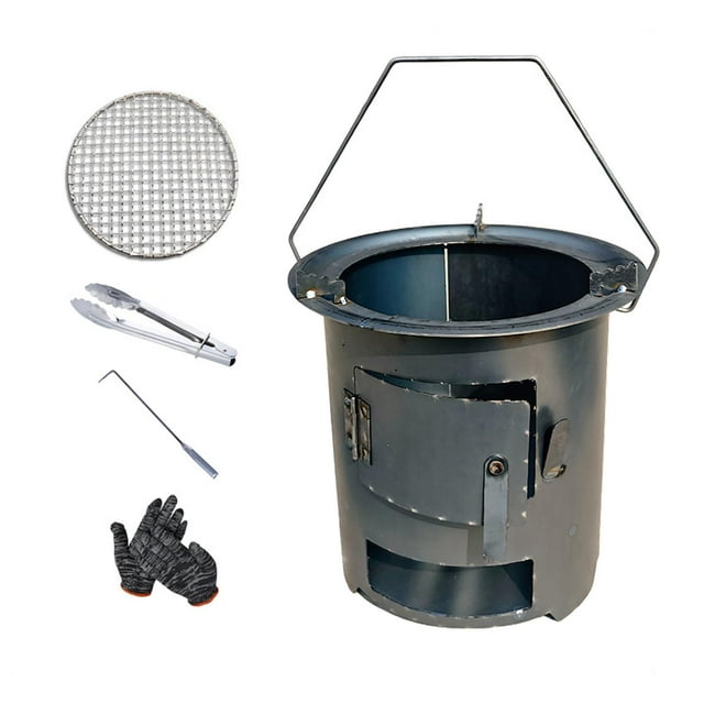 koolsoo Foyer au Bois Robuste pour Cuisson Extérieure, Brasero pour Plage, Barbecue, Maison 35 cm X 30 cm