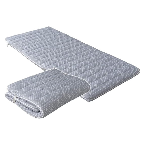 Foldable Futon Mattress, High-Resilience Urethane Foam 150N with Washable Padded Cover, Small-Twin, Tatami Floor Sleeping Mat Pad Topper, Gray