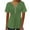 Army Green-01, variant on Mittory Womens Tshirts Short Rolled Sleeve Pleated Button Down V Neck Casual Dressy Business Work Blouses Shirts