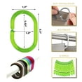 thumbnail image 3 of Clear Lime Green Plastic Shower Curtain Rings - Set of 12, 3 of 5