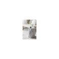 thumbnail image 3 of Hexagon Pedestal Stool - Black & White Accent - 16x14x18 - Linear Design Capiz Inlay - Foyer Decor, 3 of 10