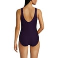 thumbnail image 2 of Lands' End Women's Chlorine Resistant Texture High Leg Soft Cup Tugless Sporty One Piece Swimsuit, 2 of 3