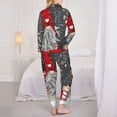 thumbnail image 3 of Pajama Sets for Women 2 Pcs, Traditional Scandinavian A Button Down Long Sleeve Sleepwear Lounge PJ Sets, 3 of 6