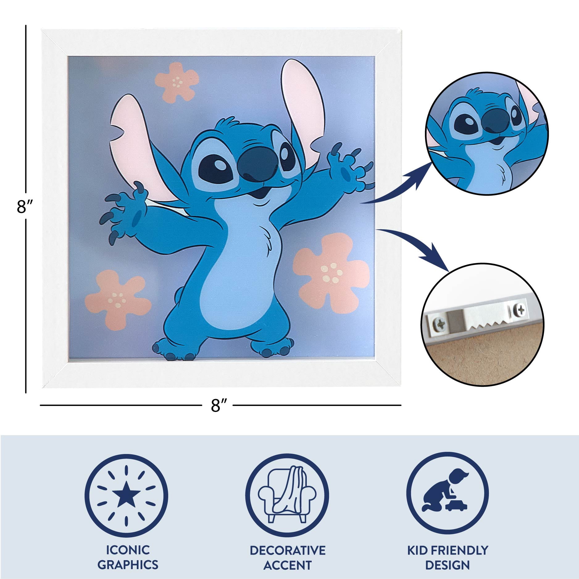 Stitch Wall Décor for Kids Room, 2-Pack