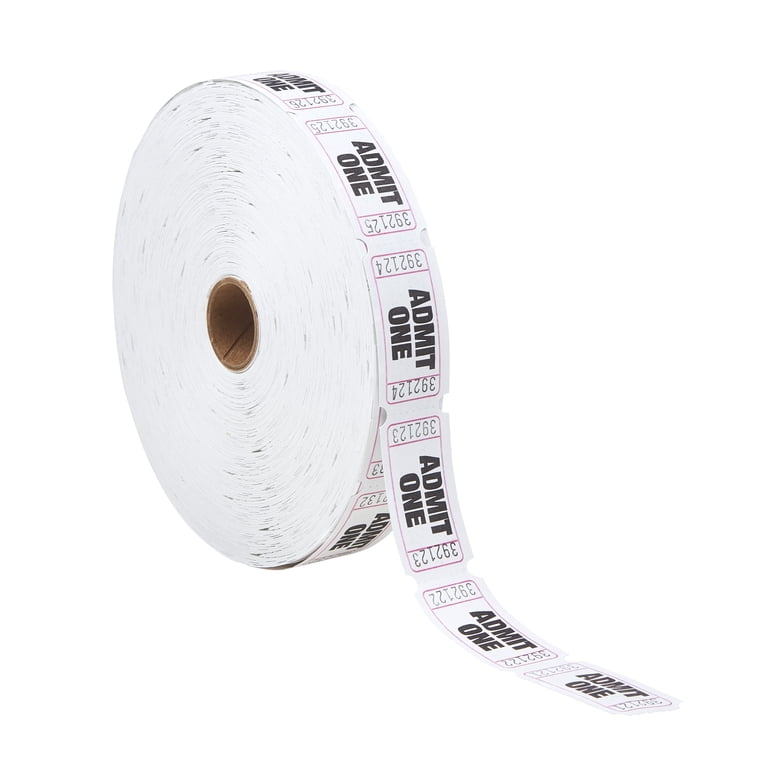 Admit One Raffle Tickets 1 Roll of 2000 Single Stub for a Carnival Fun Fair