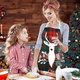 thumbnail image 2 of Christmas Apron Chef Apron Checkered Apron Merry Christmas Moose Pattern Family, 2 of 4