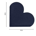 thumbnail image 2 of TNOBHG Faux Leather Heart Bookmark 2pcs Simple Heart Shape Bookmarks Handmade Artificial Leather Label Notepad Label Book Reading Bookmarks Wipe Clean, 2 of 8