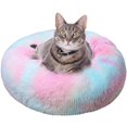 thumbnail image 3 of Cama redonda de lujo con forma de donut para mascotas (gatos y perros): lavable, cálida, supersuave y cómoda para perros y gatos pequeños. Colorida, 50 cm., 3 of 5