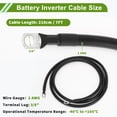 thumbnail image 4 of Cables de batería de inversor de 2 AWG de 3/8" Lug, cobre estañado, 1 pieza, negro, 7 pies, 4 of 7