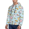 thumbnail image 3 of Salouo Rabbit Burger Coffee Pattern Men's Fall Hoodie Sweatshirt,Sport Hoodie with Pockets for Men Pullover Casual Hooded Sweatshirt-Small, 3 of 7