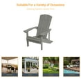 thumbnail image 5 of ACEGOSES 1 PcsFaux Wood Adirondack Chair Weather Resistant for Patio Garden, Backyard,Porches and Indoors,Light Gray, 5 of 5