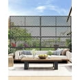 thumbnail image 3 of Metal Privacy Screen with Stand,Outdoor Freestanding Privacy Screen & Panels, Outdoor Privacy Screen for Deck Patio Balcony,Heavy Duty Rust Proof Decorative Fence Panel 47x70Inch,35x70Inch, 3 of 7