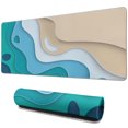 thumbnail image 1 of Japanese Blue & White Wave Gaming Mouse Pad XL - Non-Slip Rubber Base, Stitched Edges - Extended for Maximum Comfort & Precision, 31.5 X 11.8 Inch, 1 of 7