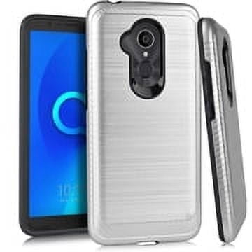 GSA Brushed Metal Case 3 for the Alcatel 7 Folio, 6062W - Silver