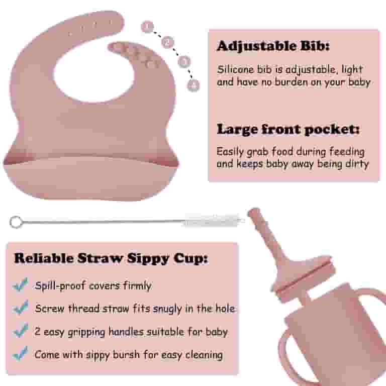 Remonda 23-Piece BPA-Free Silicone Baby Feeding Set - Suction Plates, Bowls, Spoons, Teethers, BLW E-Book (Green)