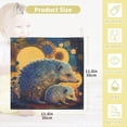 thumbnail image 2 of Dreamtimes 3 PCS Sunflower Hedgehogs Watercolor Baby Muslin Washcloths, Face Towel Burp Cloths Ultra Soft Absorbent Cotton Bath Wipes Towels for Newborn Boys Girls, 2 of 7