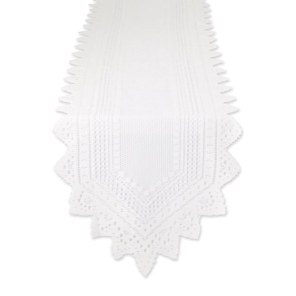 DII Off White Nordic Lace Table Runner 14x72"
