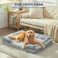 thumbnail image 6 of Orthopedic Dog Bed for Small Dogs - Waterproof Dog Sofa Beds Small, Supportive Foam Pet Couch Bed with Removable Washable Cover, Waterproof Lining and Nonskid Bottom, Light Grey, 6 of 16