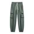 thumbnail image 1 of Pantalones de trabajo informales para hombre: pierna recta, unisex, cintura elástica, resistentes a las arrugas, nailon y spandex; verano/otoño; tallas L-XXXXXL., 1 of 4