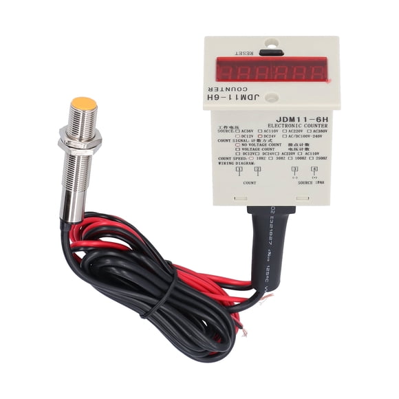 Sensor Counters, Quick Response Digital Display Counter JDM11-6H 10 Times/s Accurate Counting With Power Failure Memory Function For Automation Control System AC380V