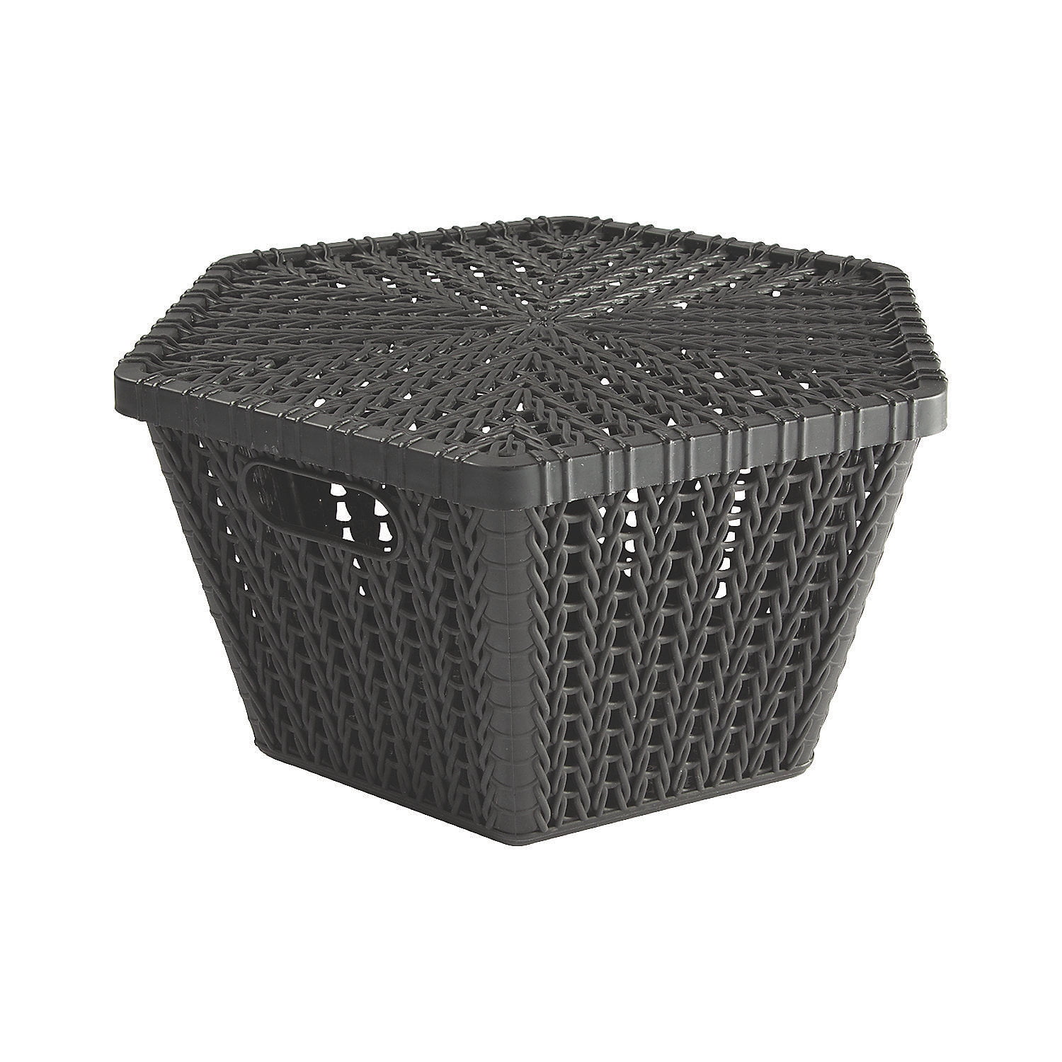 Plastic Woven Hexagon Storage W Lid Educational 4 Pieces