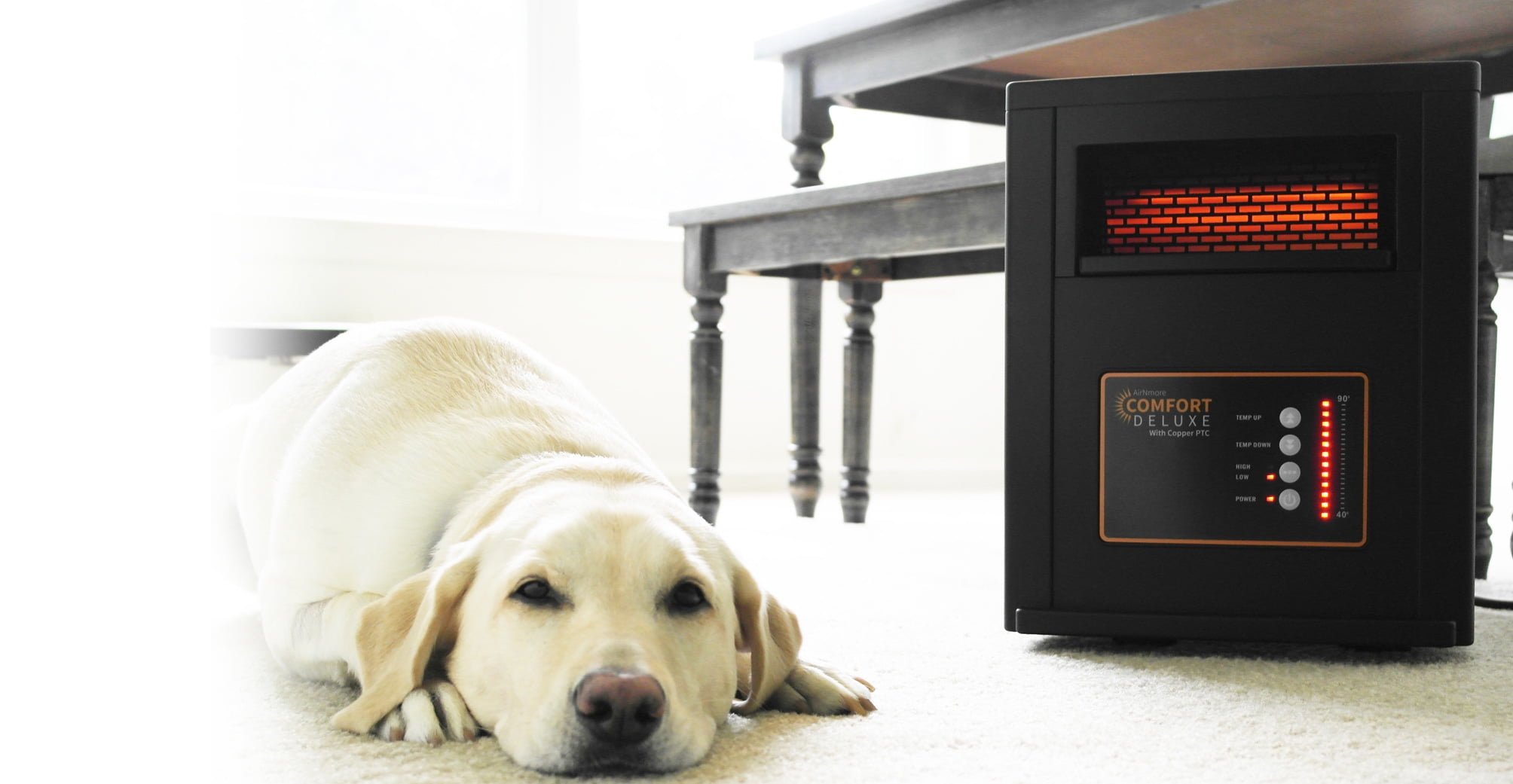 AirNmore Comfort Deluxe Infrared Space Heater with Remote - Walmart.com