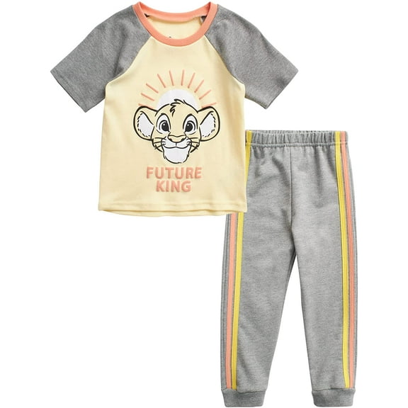 Disney Baby Boys' The Lion King Simba T-Shirt and Pants Set, Sizes 12-24M