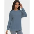 thumbnail image 5 of Women's Long Sleeve Knitted Crew Neck T-shirt, 5 of 6