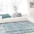thumbnail image 2 of Modern Distressed Geometric Power-loomed Indoor Area Rug, Blue, 5' x 7.6', 2 of 6