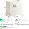 thumbnail image 2 of Storage Cube Baskets - 3 Pack - 11 inch Square Baskets for Closet, Woven Bins - Ideal for Toy Storage | White, 2 of 7