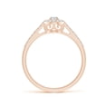 thumbnail image 2 of ANGARA Natural Oval Diamond Halo Engagement Ring in 14K Rose Gold for Women (Size-5x3mm| Color-G| Clarity-VS2) | April Birthstone, Anniversary, Jewelry Gift for Women | Natural Diamond Ring, 2 of 9