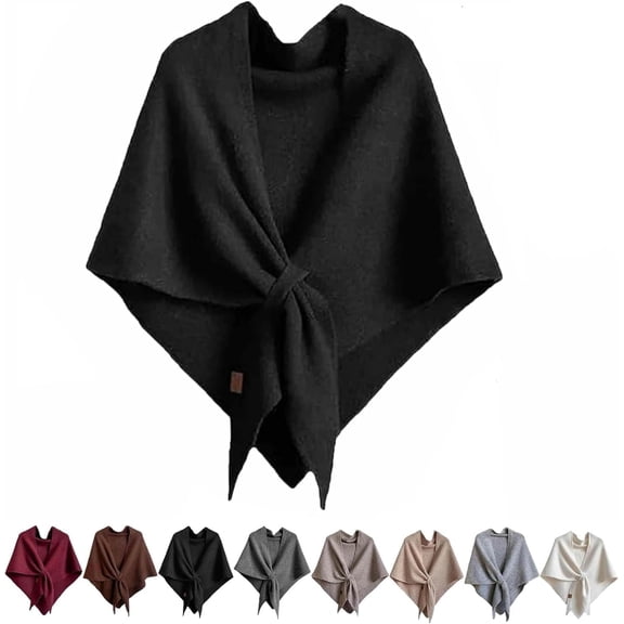 Fashion Shawl, Triangle Shawl Scarf for Travel, Women's Wool Shawls Wraps, Women's Solid Color Shawls