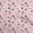 thumbnail image 1 of oneOoneViscoseChiffonPinkFabricMedicalVirusFabricForSewingPrintedCraftFabricByTheYard42InchWide, 1 of 4