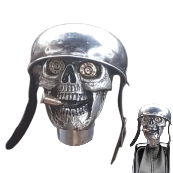 a Skull Soldier Car Grip, Skull Gear Shift Knob, Shift Knob Cover, Car Skeleton Gear Shifter Decoration Cover Protector for Most Manual Automatic Transmission Trucks Cars