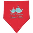 thumbnail image 2 of Inktastic My Nonna Loves Me Baby Bandana Bib, 2 of 4