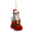 thumbnail image 4 of Adorno navideño colgante con forma de perro, colgante con forma de animal, artesanía, decoración para de Navidad, para festivales, dormitorio, Estilo D, 4 of 8