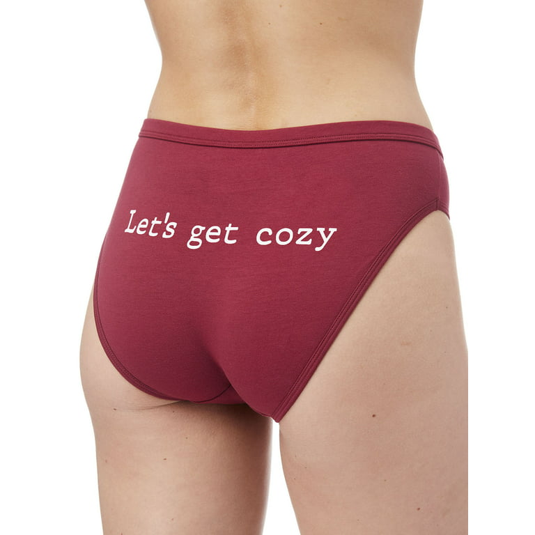 No Boundaries Women's Cotton Stretch Bikini Panties, 5-Pack 