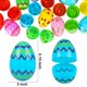 thumbnail image 4 of Huevos de Pascua de plástico Sizonjoy, 72 unidades, impresos, 8 cm de altura, 6 diseños, 4 of 7