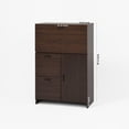 thumbnail image 2 of Storage Cabinet with Doors, Sideboard with Storage Drawer & Shelves, Fold-up Desktop, Ideal for Home, Office, Dormitory, Small Spaces W31.49"xD13.78"xH47.2", 2 of 7